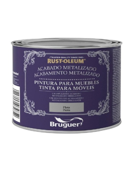  PINTURA A LA TIZA "BRUGUER" METALIZADO PLATA 125Ml
