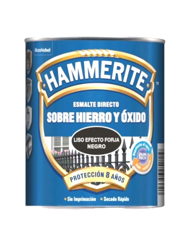  HAMMERITE ESMALTE DIRECTO SOBRE HIERRO Y ÓXIDO LISO EFECTO FORJA 2,5L