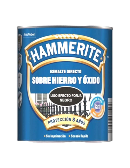  HAMMERITE ESMALTE DIRECTO SOBRE HIERRO Y ÓXIDO LISO EFECTO FORJA 2,5L
