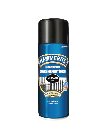  HAMMERITE ESMALTE DIRECTO SOBRE HIERRO Y ÓXIDO BRILLANTE AEROSOL 400ML