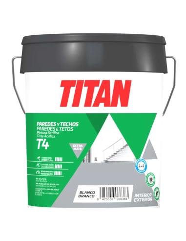  TITANLUX T4 PINTURA ACRILÍCA EXTRA MATE 15L