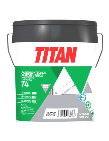  TITANLUX T4 PINTURA ACRILÍCA EXTRA MATE 15L