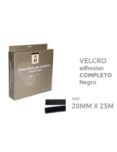  VELCRO ADHESIVO NEGRO 20mm X 25Mts