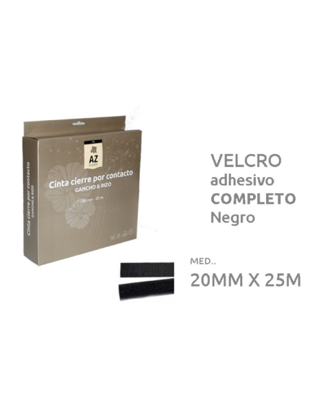  VELCRO ADHESIVO NEGRO 20mm X 25Mts