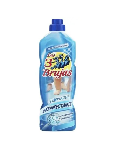  LIMPIADOR DESINFECTANTE "LAS 3 BRUJAS" LIMPIAZUL 1 LITRO