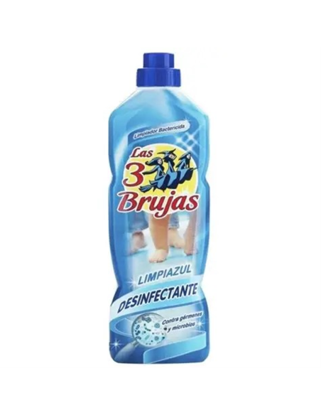  LIMPIADOR DESINFECTANTE "LAS 3 BRUJAS" LIMPIAZUL 1 LITRO