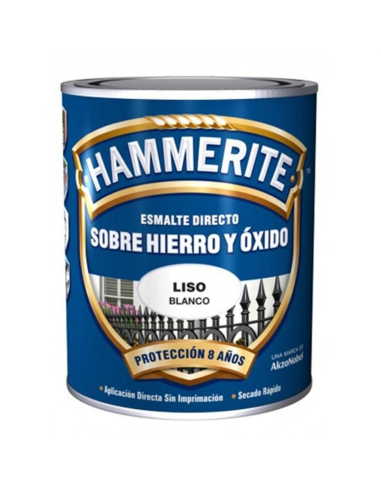  HAMMERITE ESMALTE LISO BRILLO GRIS PLATA 250Ml.