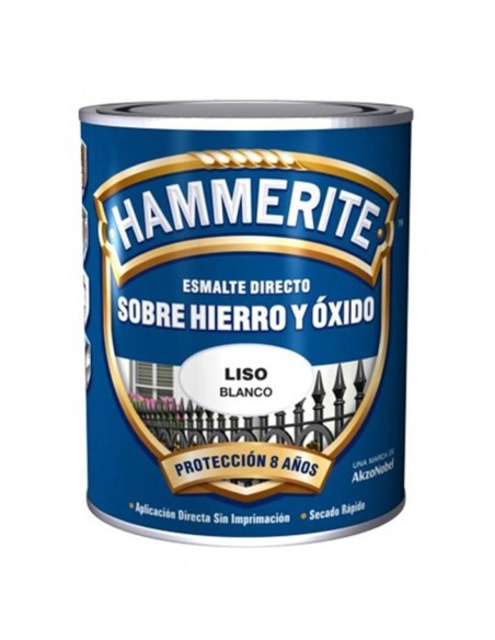  HAMMERITE ESMALTE LISO BRILLO GRIS PLATA 250Ml.
