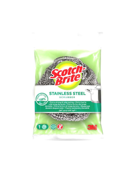  Scotch-Brite Estropajo de acero inoxidable, 1 unidad