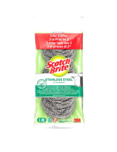  Scotch-Brite Estropajo de acero inoxidable , 2   1 unidades