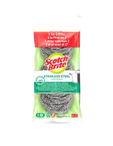  Scotch-Brite Estropajo de acero inoxidable , 2   1 unidades
