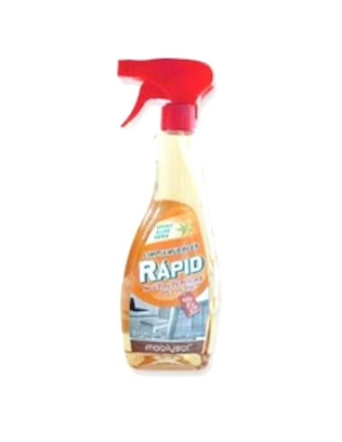  Moblysol RAPID Limpiamuebles de Uso Diario. Botella con pistola. Caja 12 Ud
