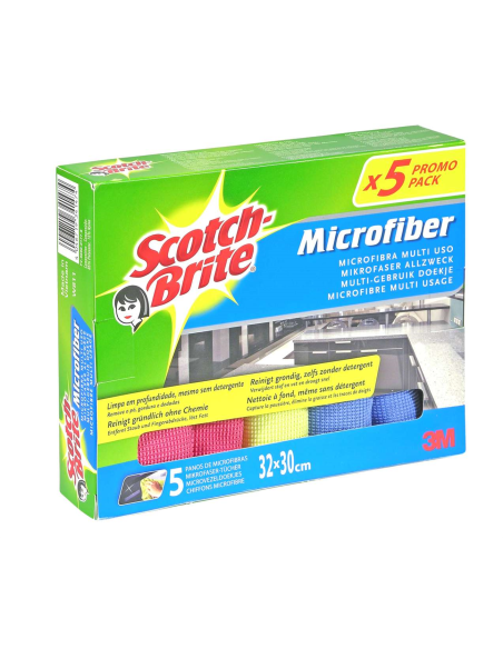  Scotch-Brite Bayeta de microfibra multiusos, 5 unidades