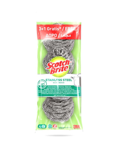  Scotch-Brite Estropajo de acero inoxidable , 3   1 unidades