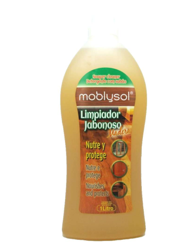  Moblysol Limpiador Jabonoso Clásico para madera, parqué/parquet y tarima Botellas de 1 Lt