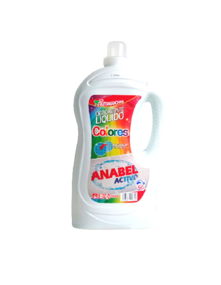  Anabel Detergente Lavadoras 50 dosis Colores - 4L
