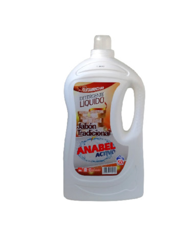  Anabel Detergente Lavadoras 50 dosis Jabón Tradicional - 4L