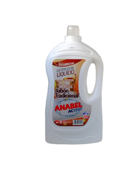  Anabel Detergente Lavadoras 50 dosis Jabón Tradicional - 4L