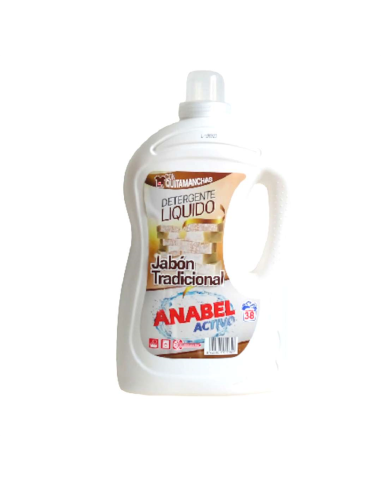  Anabel Detergente Lavadoras 38 dosis Jabón Tradicional - 3L
