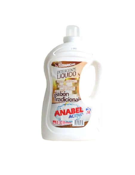  Anabel Detergente Lavadoras 38 dosis Jabón Tradicional - 3L