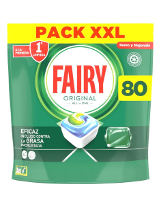  Fairy, Original All in One, Pastillas Lavavajillas, 80 Cápsulas (5 x 16), Mega Pack  80U