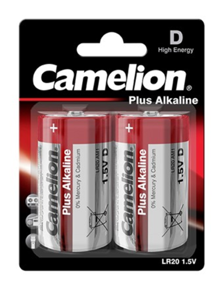  PILAS CAMELION - LR20 / D / Mono - 1.5 V -  blister con 2 pilas