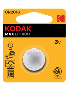 PILA BOTON  KODAK ULTRA CR2016 (PACK 5Uds)  1UNIDAD