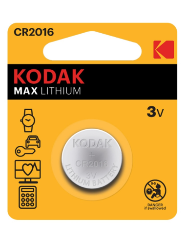  PILA BOTON  KODAK ULTRA CR2016 (PACK 5Uds)  1UNIDAD