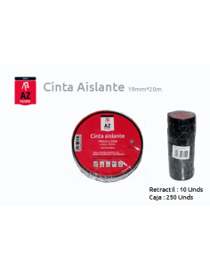  CINTA AISLANTE 199mmX20Mts NEGRA AZMARK