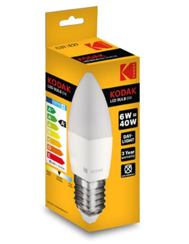  LAMPARA LED VELA C37 E14 6W/40W DIA