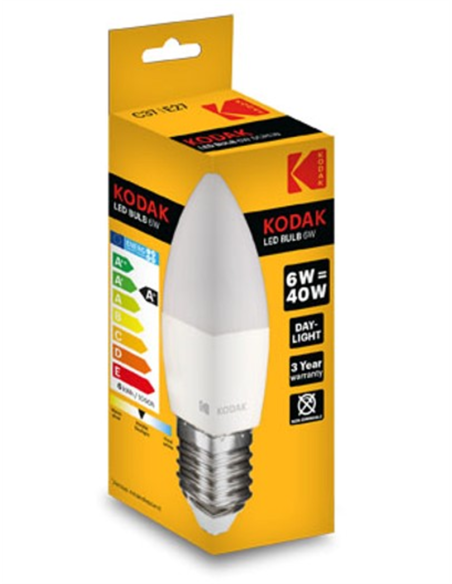  LAMPARA LED VELA C37 E14 6W/40W DIA