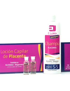  SET DE CHAMPÚ Y LOCIÓN CAPILAR DE PLACENTA E.LLORCA