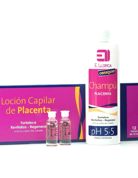 SET DE CHAMPÚ Y LOCIÓN CAPILAR DE PLACENTA E.LLORCA