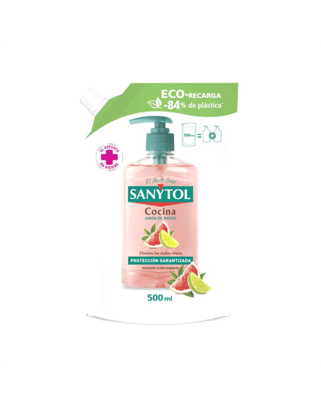  Sanytol Eco-recarga jabón de manos cocina 500ML