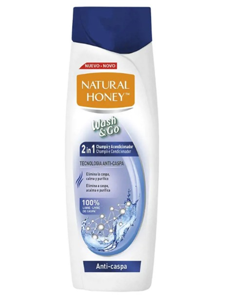  CHAMPU NATURAL HONEY ANTICASPA 2 en 1 330 ML