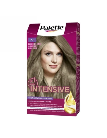  TINTE DEL PELO "PALETTE" 7.1 RUBIO MEDIO CENIZA